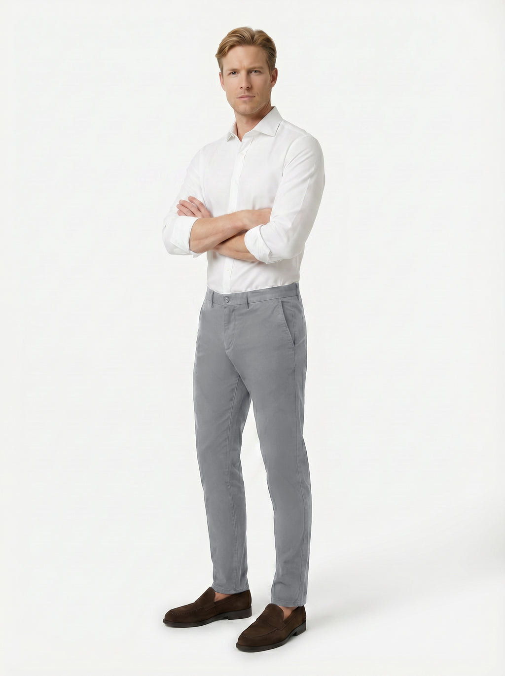 Modern Chino - Pant Lyocell Cotton Spandex - Grey Sky