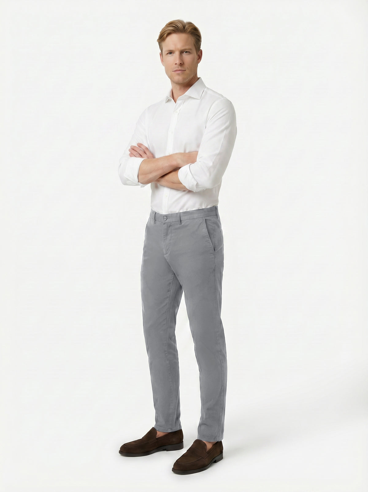 Modern Chino - Pant Lyocell Cotton Spandex - Grey Sky